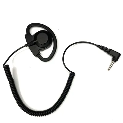 3.5mm Listen Receive Only Radio Earpiece for Two Way Radios, D-Shape Walkie Talkie Headset Compatible with Hytera Kenwood Radio