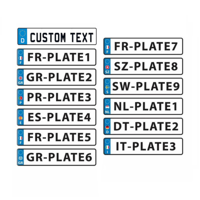 Personal Registration Plates Ideas Car Number Plate Sticker Eu List Licence Plate