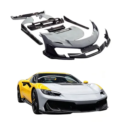 2022-2025 SP Style Half Dry Carbon Fiber Body Kit GTB Car Bumper Side Skirt Front Fender Hood Rear Diffuser