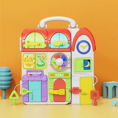 Montessori Sensory Toys Early Education Toy Busy Board Hand Eye Coordination Training Activity Sensory Eco-friendly for Baby