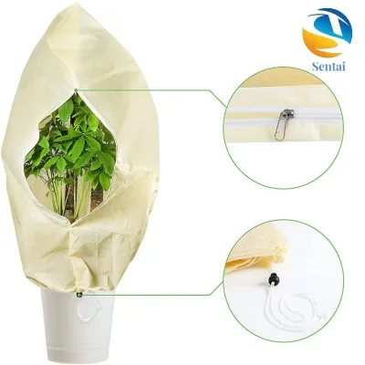 Winter Garden Landscape Tree Outdoor Frost Protection Cover Shrub Insulation Cover with Drawstring Cold Protection Belt