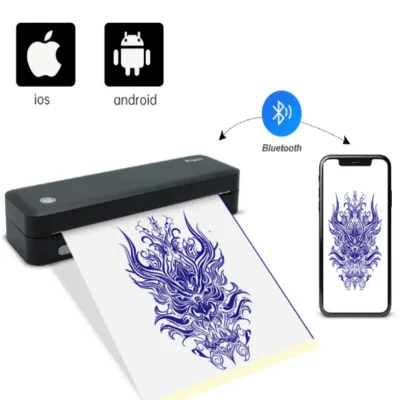 High Quality No Ink Portable A4 Tattoo Stencil Printer Maker Mini Mobile Sticker Temporary Copies Printer