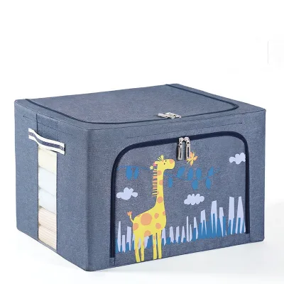 Customized Storage Box Cartoon Print Foldable Closet Organizer Cloth Storage Bag Bin Large Capacity Fabric Toy Box