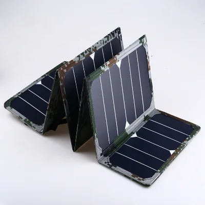 Mini 40W Monocrystalline Silicon Semi-Foldable Solar Panel for Outdoor Activities Powering Laptop Phone Power Banks