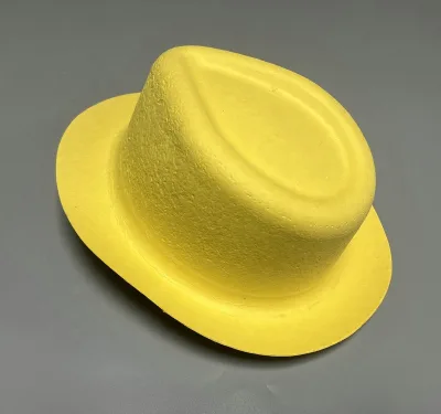 Wholesale Disposable Bamboo Paper Yellow Color Pulp Hat Eco Friendly Bamboo Paper Colorful Children Paper Pulp Hat