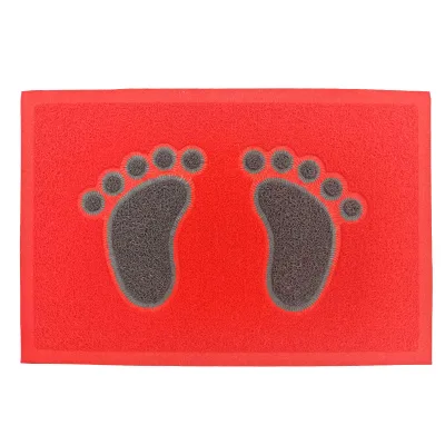 Cute Footprint-patterned Non-slip Doormat for Kids' Rooms Made Highly Resilient PVC Minimalist Styleperfect for Home