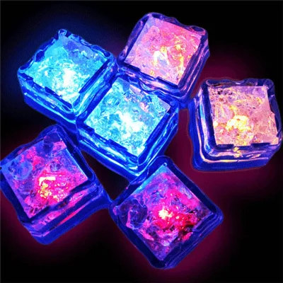 Water Sensor Sparkling Led Ice Cubes Luminous Multi Color Glowing Cool Drinkable Decor For Party Wedding Bar Led Ice Cubes