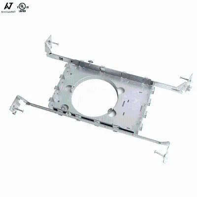 4 "new Construction Mounting Plate with Hanger Bars for LED Lights 4-1/8" U.S. Canadian Electrical Standard Approval