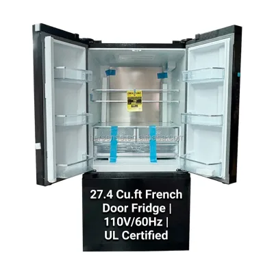 27.4 Cu.ft French Door Refrigerator 115V/60Hz Inverter Compressor with Ice Maker & Water Dispenser UL Certified USA Mexico