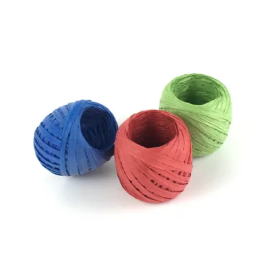 Colored Raffia Yarn Paper Ribbon Rope 20M Length 10x8cm Size for Crochet Wrapping Christmas Crafts DIY Decoration