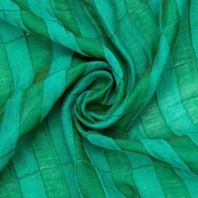 Light Linen Jacquard Dress Fabric Blend Linen Nylon Texture Woven Pleated Striped for Curtains Sofas Garments