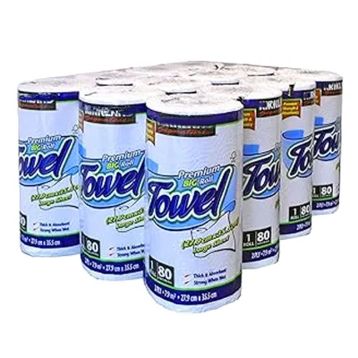 2-Ply 20gsm Soft Disposable Eco-Friendly Kitchen Towel Tissue Paper Virgin Wood Pulp Kitchen Paper