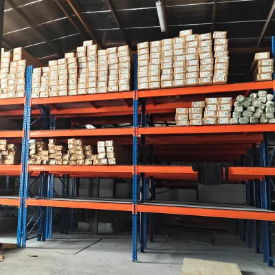 Industrial Heavy Duty Boltless/Rivet Shelving Ajman | Steel 2 Ton/Tier Capacity 3m-5m Height | ESD Protection Painted Surface |