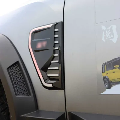 High Quality Gloss Black ABS Material Fender Flare LED Light Protection Side Vent OEM Original Design for Jetour T2 Traveller