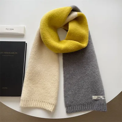SC-364 High Quality Autumn Hot Selling Gift Knitted Scarf Muti Color Shawl Thick Winter Scarfs