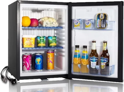 30L Portable Hotel Room Mini Fridge and Bar Noise-Free Thermoelectric Energy Efficient Refrigerator