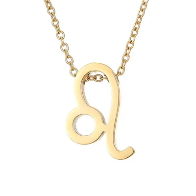 Wholesale Fashion 18K Gold Plated Stainless Steel Zodiac Pendant Necklace Personalized Friendship Party Gift Necklace Jewelry