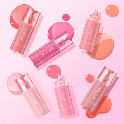 High Quality Vegan Liquid Blush Stick Long-Lasting Waterproof Cream Makeup Private Label Squeeze Cheek Tint Blusher for Face