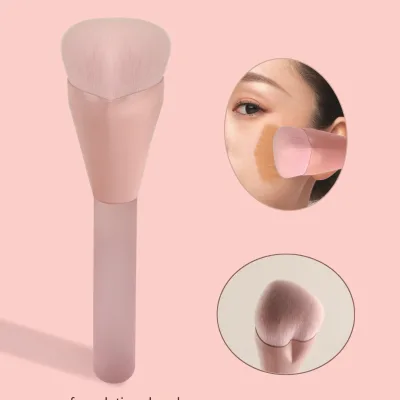 Acrylic Handle Dense Foundation Synthetic Vegan Custom Logo Private Label High Quality Pink Single Professional Makeup Brush