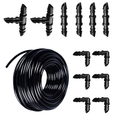 4 Way Cross Connector Garden Hose Drip Irrigation Quick Connect Greenhouse Garden Watering Fittings Pipe Drip Irrigation Systems
