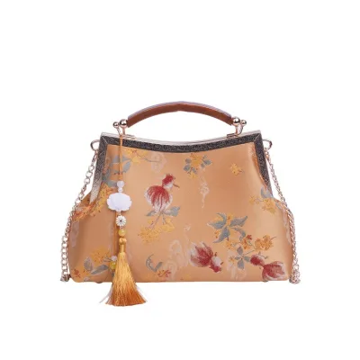 New Arrival Chinese Style Cheongsam Womens Bag Elegant Evening Clutch 2026 Spring Chic Pearl Chain Shoulder Handbag