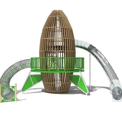 Climbing ropes and walls for physical development in school playgrounds.