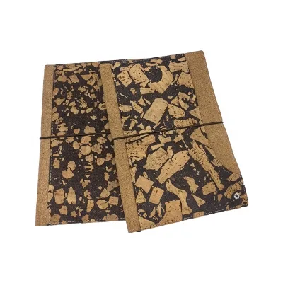 2026 Journal Environmentally Friendly Cork Grain Notebook with Elastic Band Cork Note Book for Business Promotion Gifts