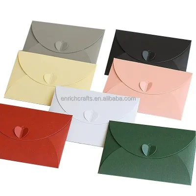 LOW MOQ Custom Fancy Paper Envelope Box Packaging for Greeting Thank You Wedding Invitation Card