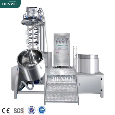 Henwi 100-500 Liters Hydraulic Lift Cream Mixer Machine Vacuum Lotion Mixing Machine Shoe Poshing Wax Mixing Making Machine