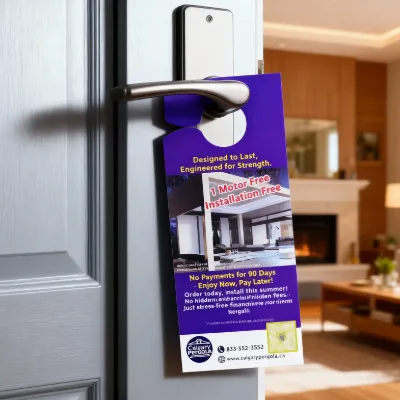 Personalized Printed Paper Hanging Door Signs Wholesale Custom Advertising Hotel Business Hanging Card