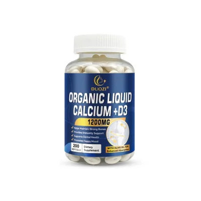 OEM Private Label Liquid Calcium + Vitamin D3 Softgels 1200mg Bone Health Dietary Supplement