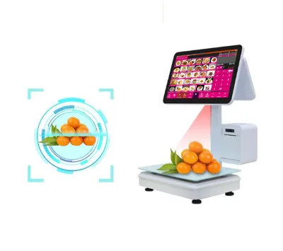 Zhongji TS10 Windows 30Kg Weight Calculator 15.6" LED AI Capacitive Touch Screen POS Terminal Wi-Fi 6 Automatic Weigher Printer