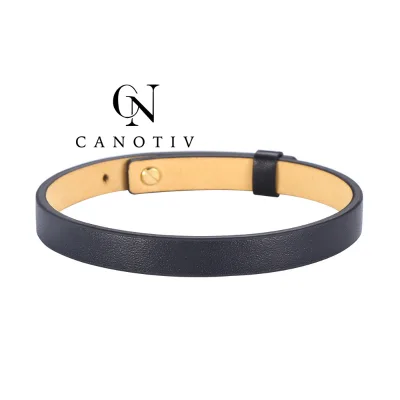 Europe Popular 7.7mm Real Leather Snap Rope Bracelet Women Jewelry Charms Personalized Men Bracelets