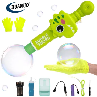 Kids Dinosaur Magic Interactive Fog Bubble Maker with Smoke Bubble Fog Game Rechargeable Automatic Electric Smoke Bubble Machine