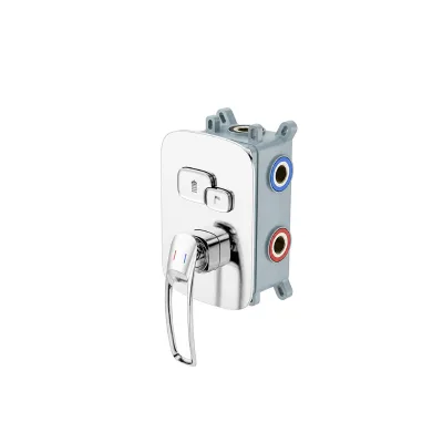 Watermark Concealed Shower Valve with Embedded Box Brass Chrome Push Button 2 Way Shower Diverter Valve for Australian Home Use