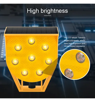 Wholesale Blinking Amber Construction Solar Powered Barricade LED Strobe Warning Light Traffic Safety Flashing Road Signal Light