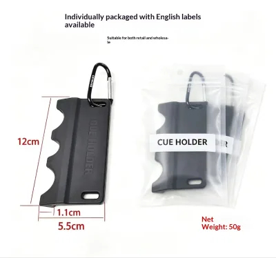 Best-selling Portable Three-Hole Design Pool Cue Rack with Rubber and Hardware for Small-Tip and Nine-Ball Cues Storage