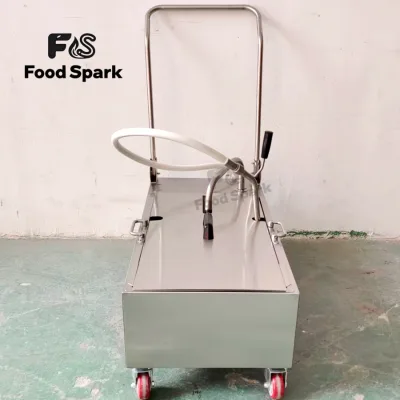 Hot Sell Stainless Steel Cooking Restaurant Used Deep Fryer Oil Filter Cart Machine Electric Oil Shortening Filter Cart