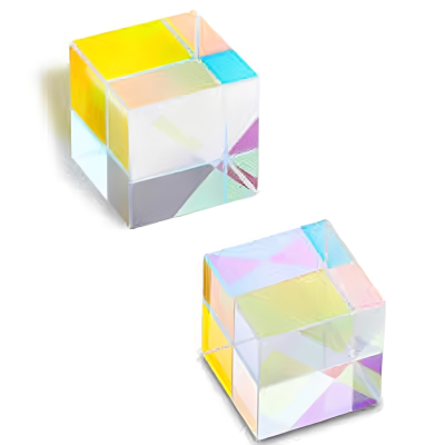 Customized Colored Glass Cube Prism for Laser Light Path and Beam Splitting