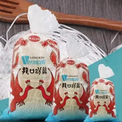 Longkou Dried Coarse Cereal Products Packaged in Bag Instant Mung Bean Starch Chinese Rice Vermicelli Glass Noodle