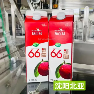 Electric Motor Gear Juice Filling Machine High Speed Fully Automatic Type 250ml 500ml 750ml 1000ml Wood Packaging