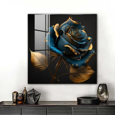 Modern Luxury Abstract Wall Art Rose Flower Pictures and Printed Canvas Paintings Suitable for Living Room Home Decor As Gifts