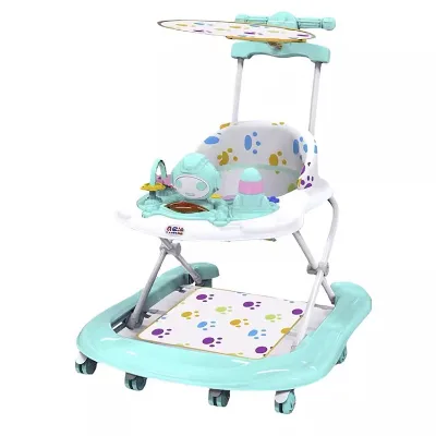 Baby Walker Cute Cartoon Style Multifunctional Anti Rollover Baby Rocking Chair