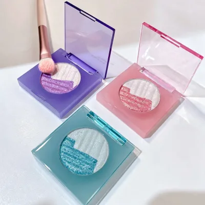 Private Label Aurora 2-Color Chameleon Fine Flash Waterproof Highlighter Customizable Loose Powder Shanxi for Women
