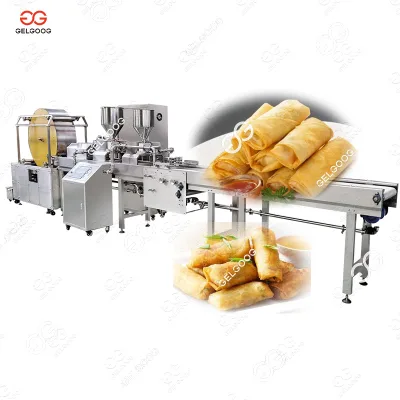 Fully Automated Mold Spring Rolls Production Line Fresh Thai Vegetarian Spring Rolls Machinery