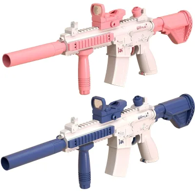 Outdoor Summer Cheaper Plastic Lithium Battery Operated Automatic Pumping Demountable Small Package Electric Water Gun Toys