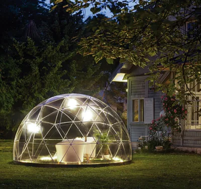 LEABON Transparent PVC Outdoor Geodesic Dome Waterproof Garden Bubble Tent Dome for Backyard Restaurant Home Garden Camping