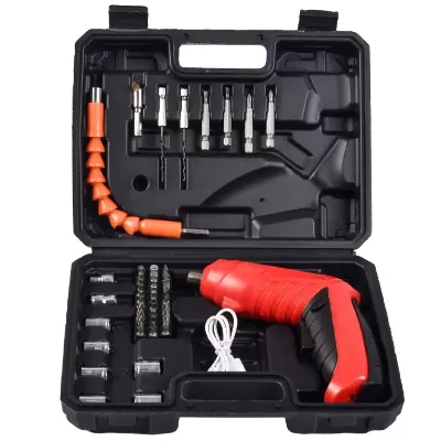 Small Cordless Electric Screwdriver - Lightweight & Auto-Rotation, Perfect for Household Use Rechargeable Screwdriver