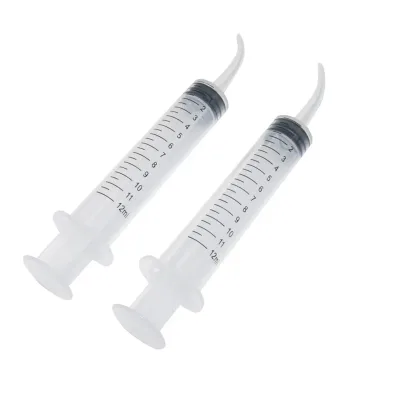 Kaixin 12cc PP Material CE Certified Class I Dental Disposable Irrigation Syringe Manufacturers