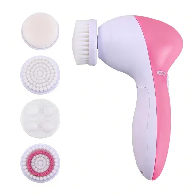 Portable 2-Speed Facial Cleanser 4 Attachments Face Brush for Daily Skin Care